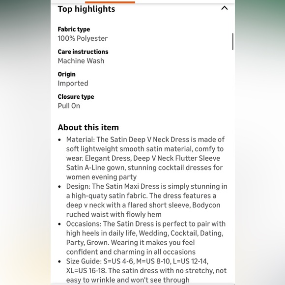 Satin V-Neck Flutter Sleeve A-Line Gown - Picture 6 of 6